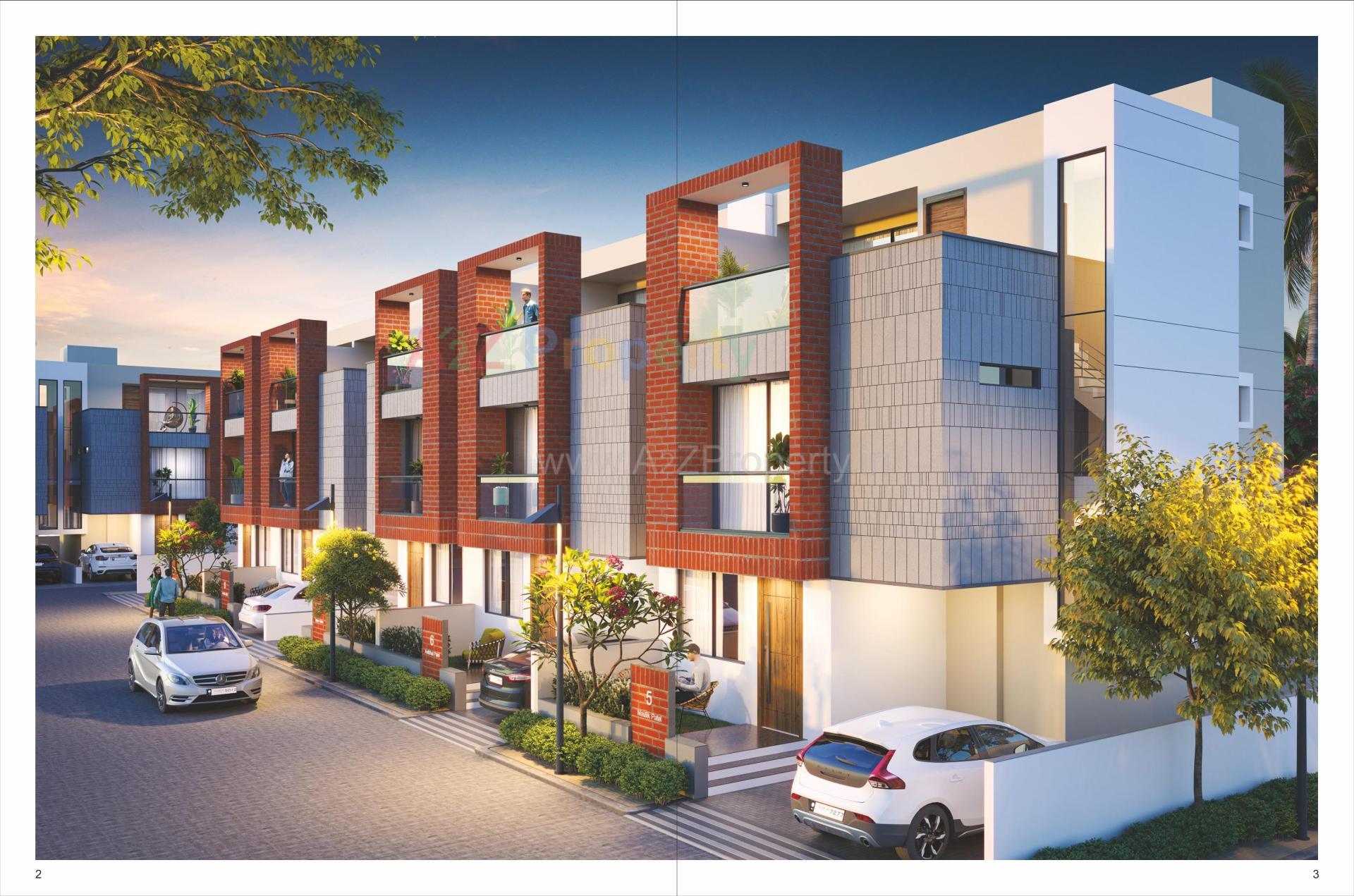 3D Elevation of real estate project Mangla Bluebell located at Vadsar, Vadodara, Gujarat