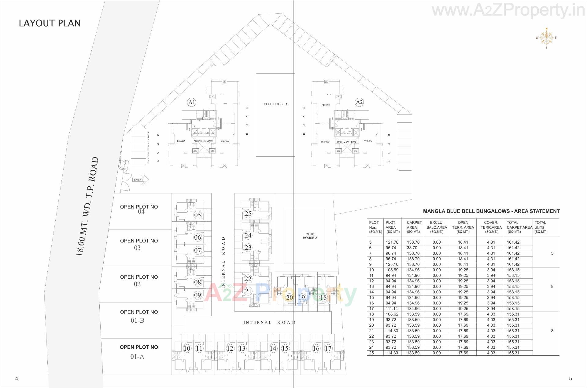 Layout of real estate project Mangla Bluebell located at Vadsar, Vadodara, Gujarat