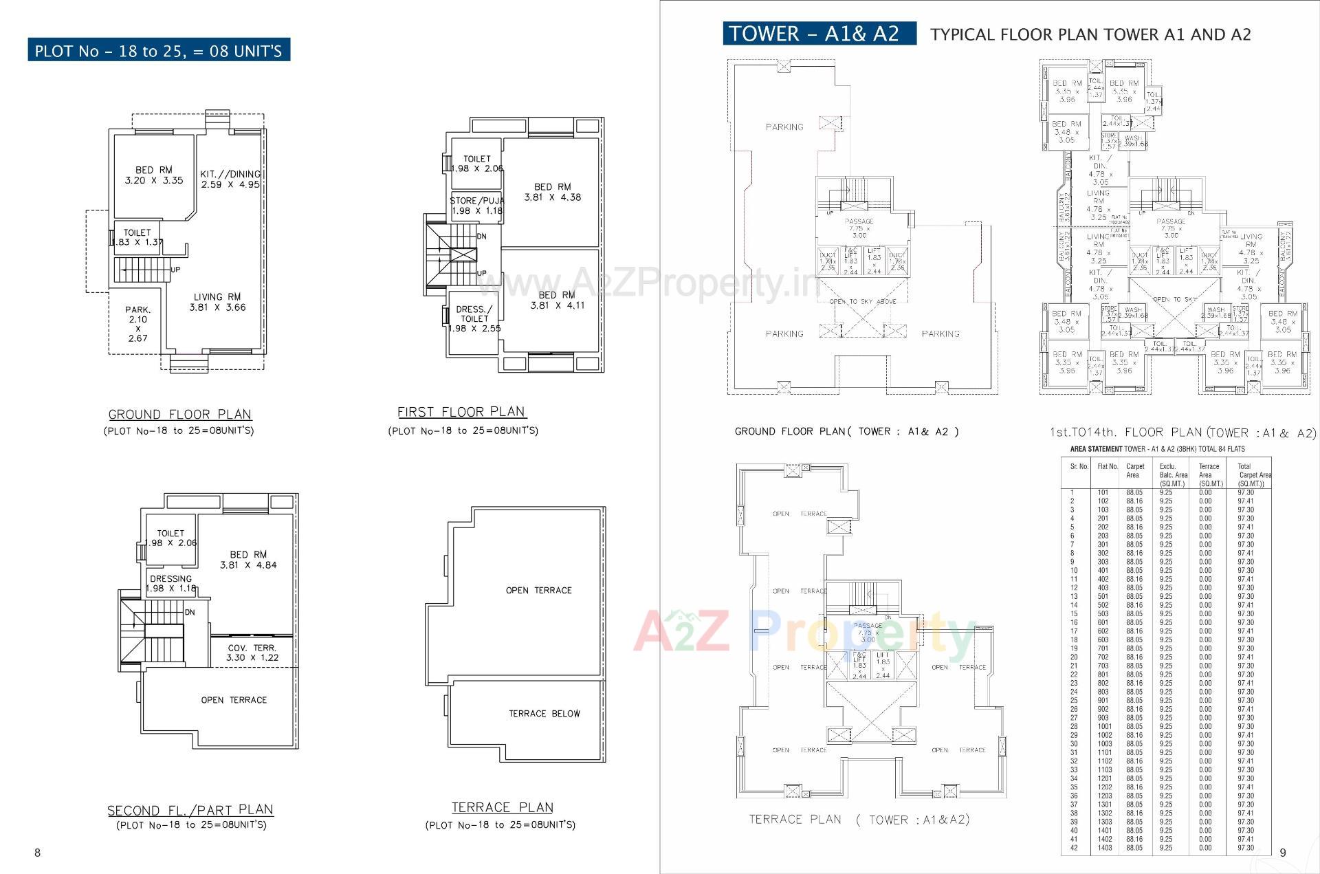 Layout of real estate project Mangla Bluebell located at Vadsar, Vadodara, Gujarat