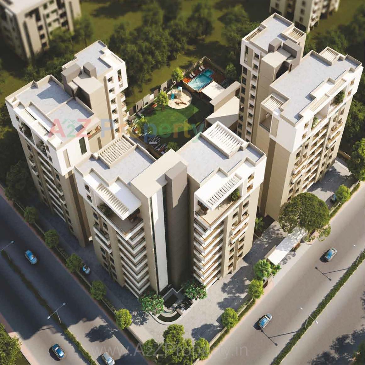 3D Elevation of real estate project Mangla Majesty located at Bhayli, Vadodara, Gujarat