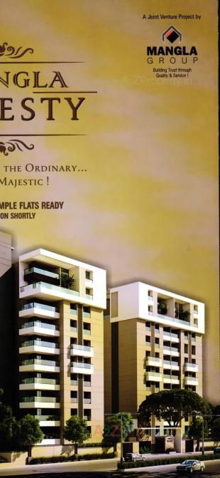 Elevation of real estate project Mangla Majesty located at Bhayli, Vadodara, Gujarat
