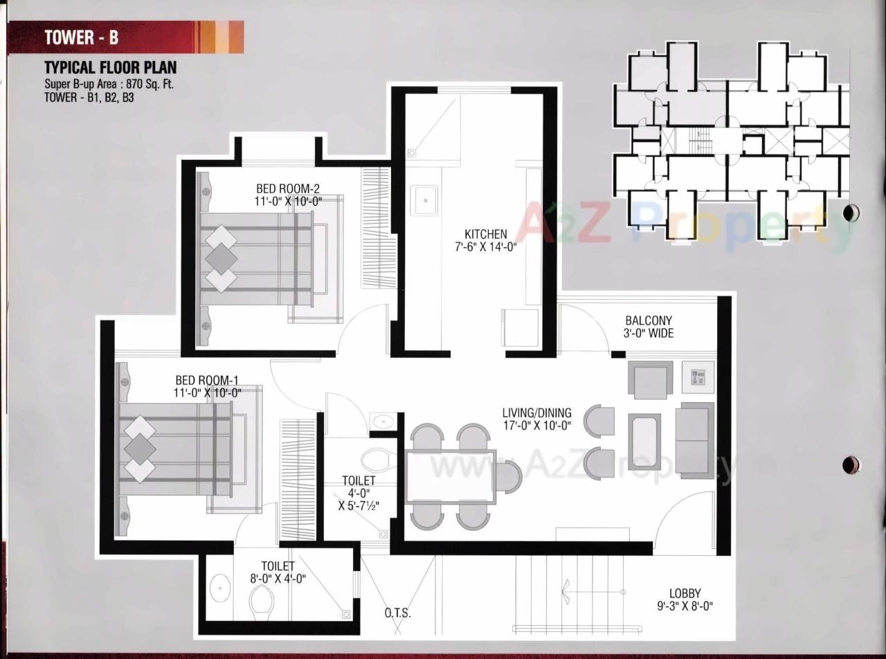 Layout of real estate project Mangla Marvel (tower  A To A 5, Shop  To 40) located at Tarsali, Vadodara, Gujarat