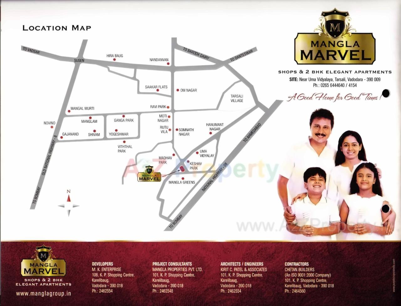  of real estate project Mangla Marvel (tower  A To A 5, Shop  To 40) located at Tarsali, Vadodara, Gujarat