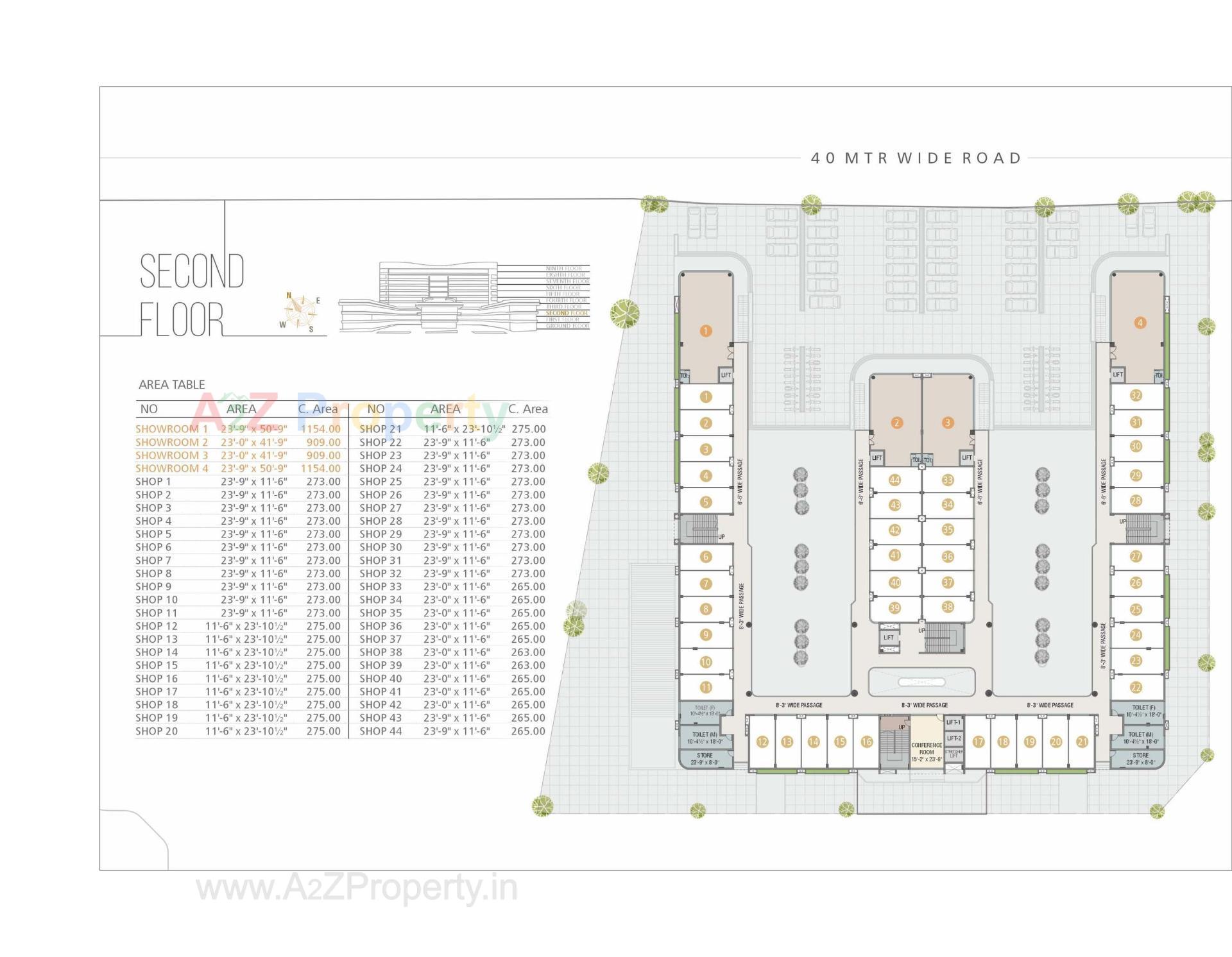 Layout of real estate project Mangla Trade Hub located at Vadsar, Vadodara, Gujarat