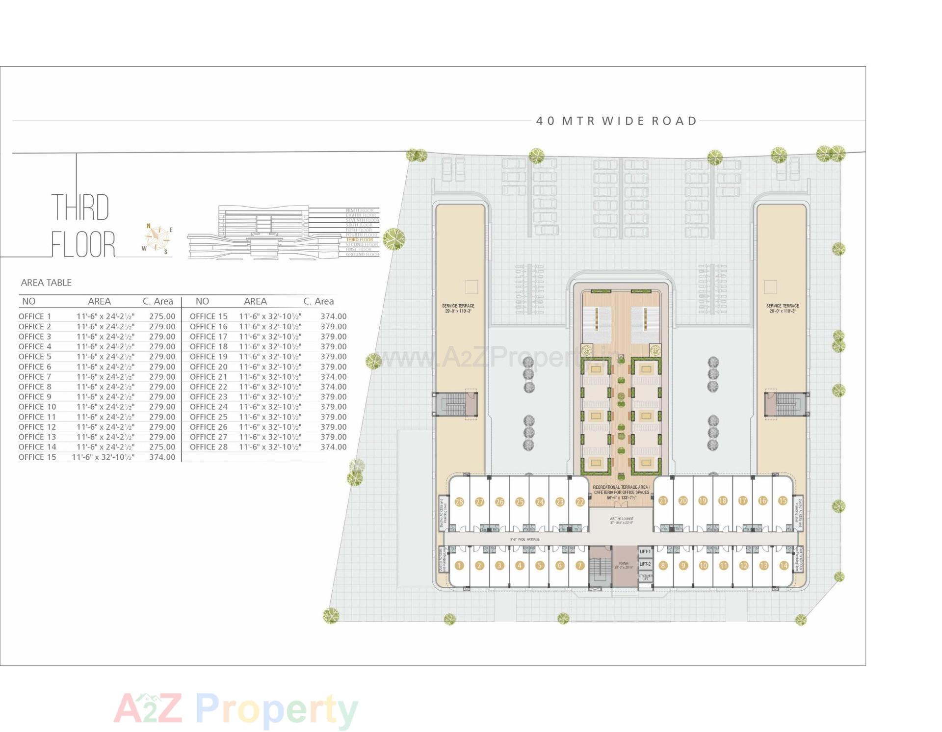 Layout of real estate project Mangla Trade Hub located at Vadsar, Vadodara, Gujarat