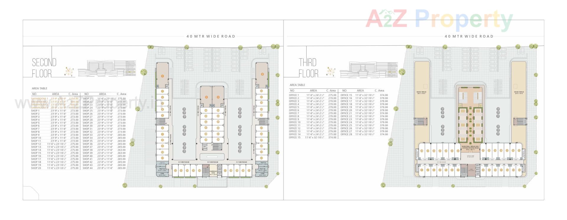 Layout of real estate project Mangla Trade Hub located at Vadsar, Vadodara, Gujarat
