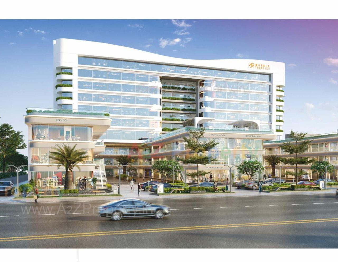 3D Elevation of real estate project Mangla Trade Hub located at Vadsar, Vadodara, Gujarat