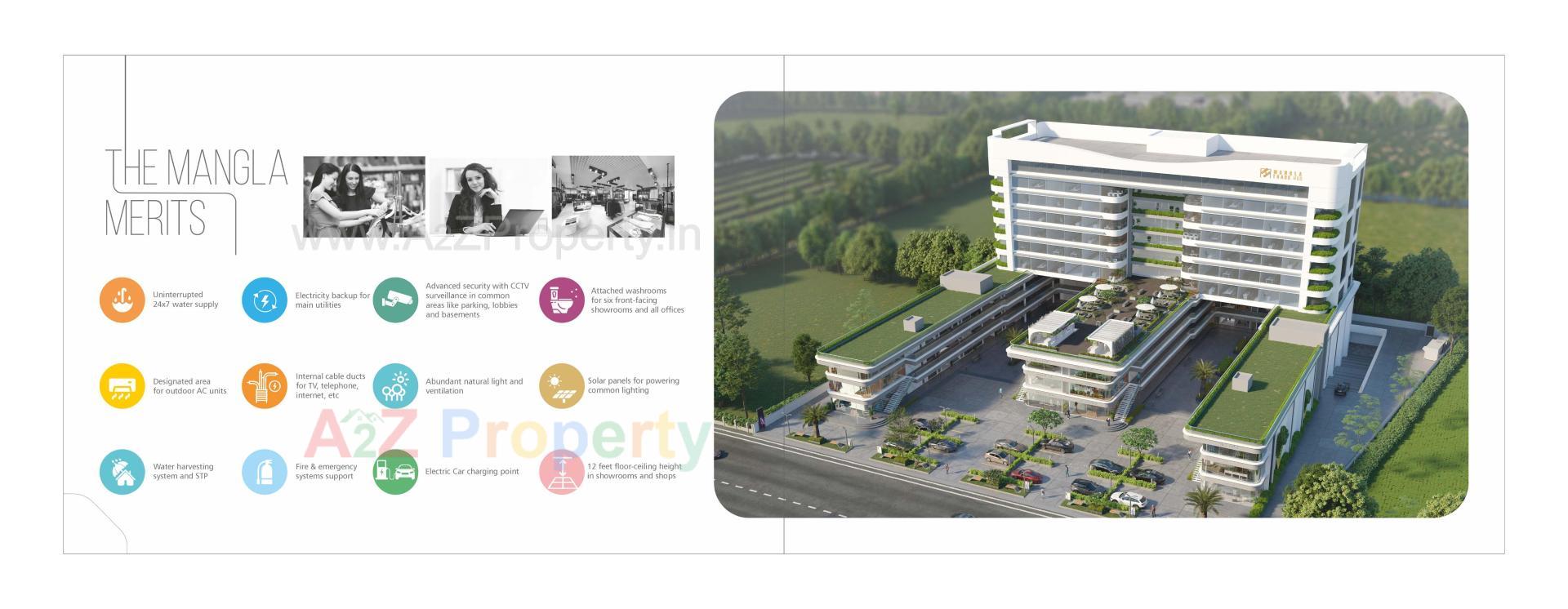 3D Elevation of real estate project Mangla Trade Hub located at Vadsar, Vadodara, Gujarat