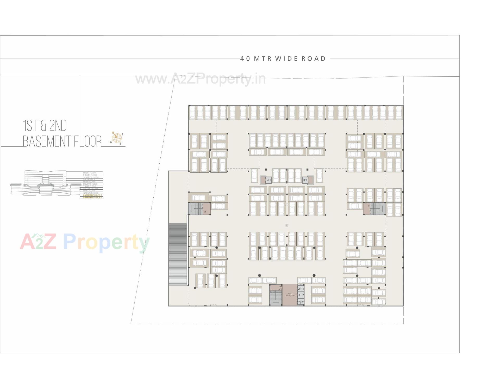 Layout of real estate project Mangla Trade Hub located at Vadsar, Vadodara, Gujarat