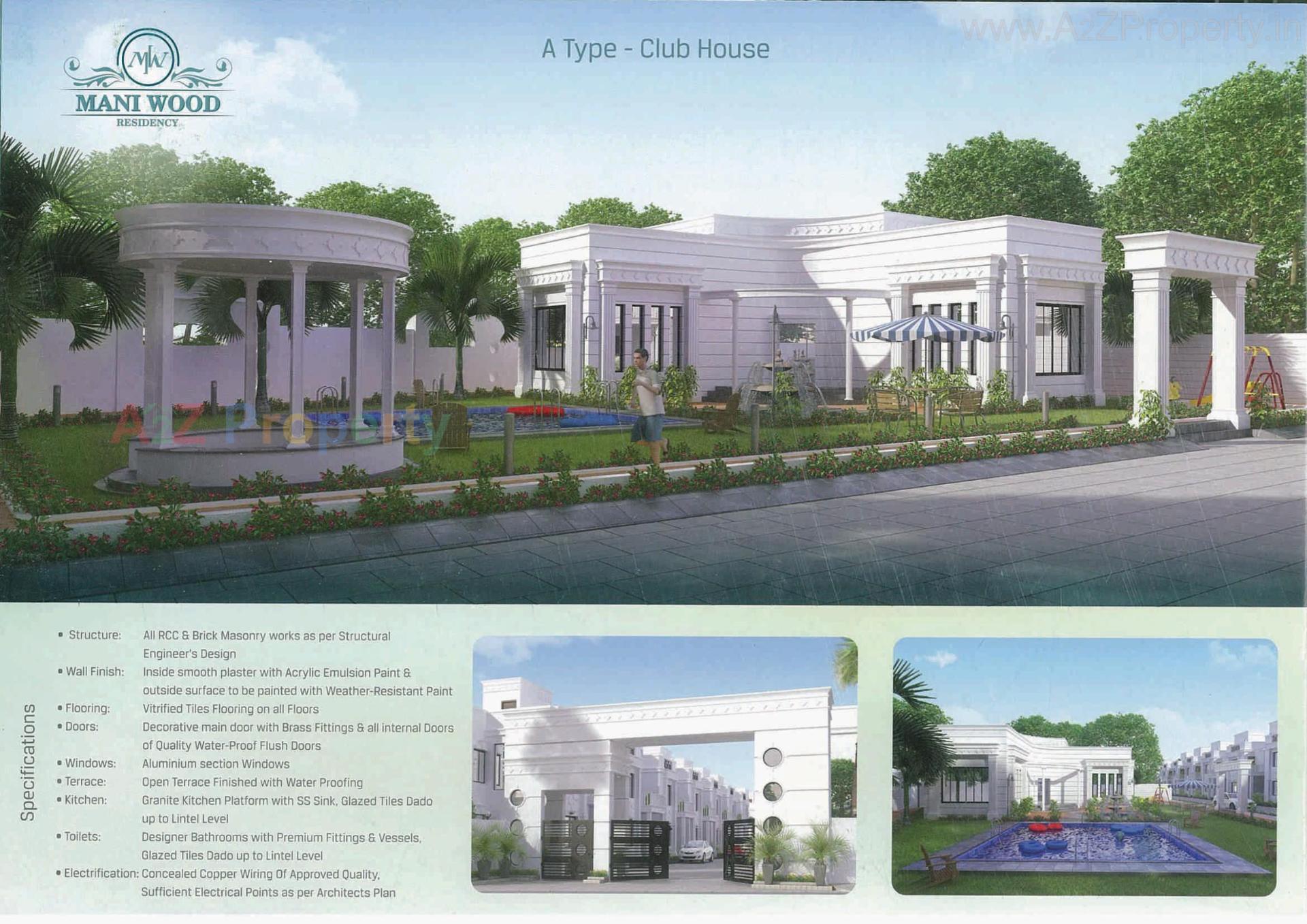 3D Elevation of real estate project Maniwood Residency located at Undera, Vadodara, Gujarat