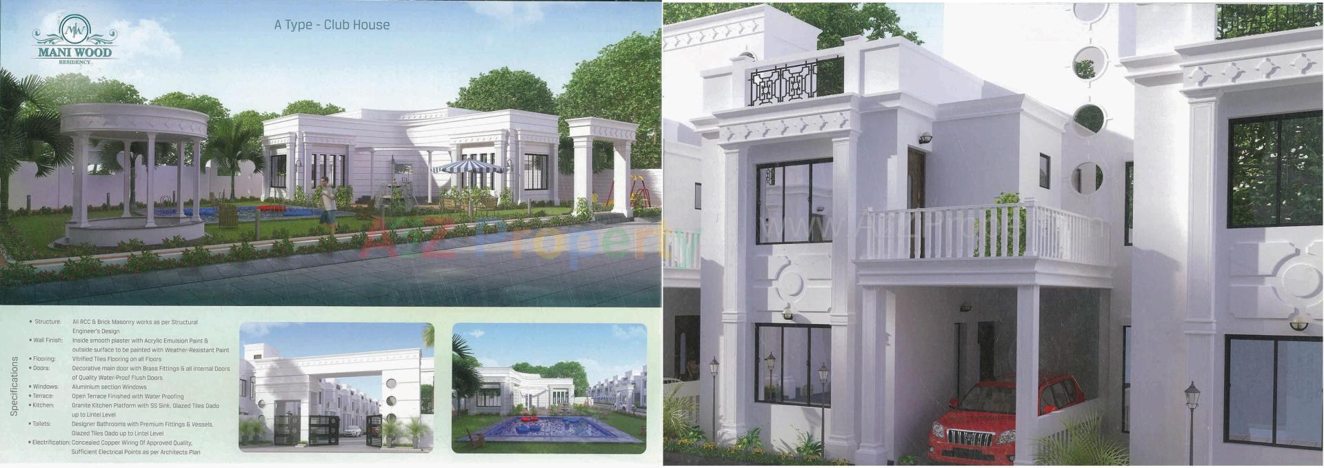 3D Elevation of real estate project Maniwood Residency located at Undera, Vadodara, Gujarat