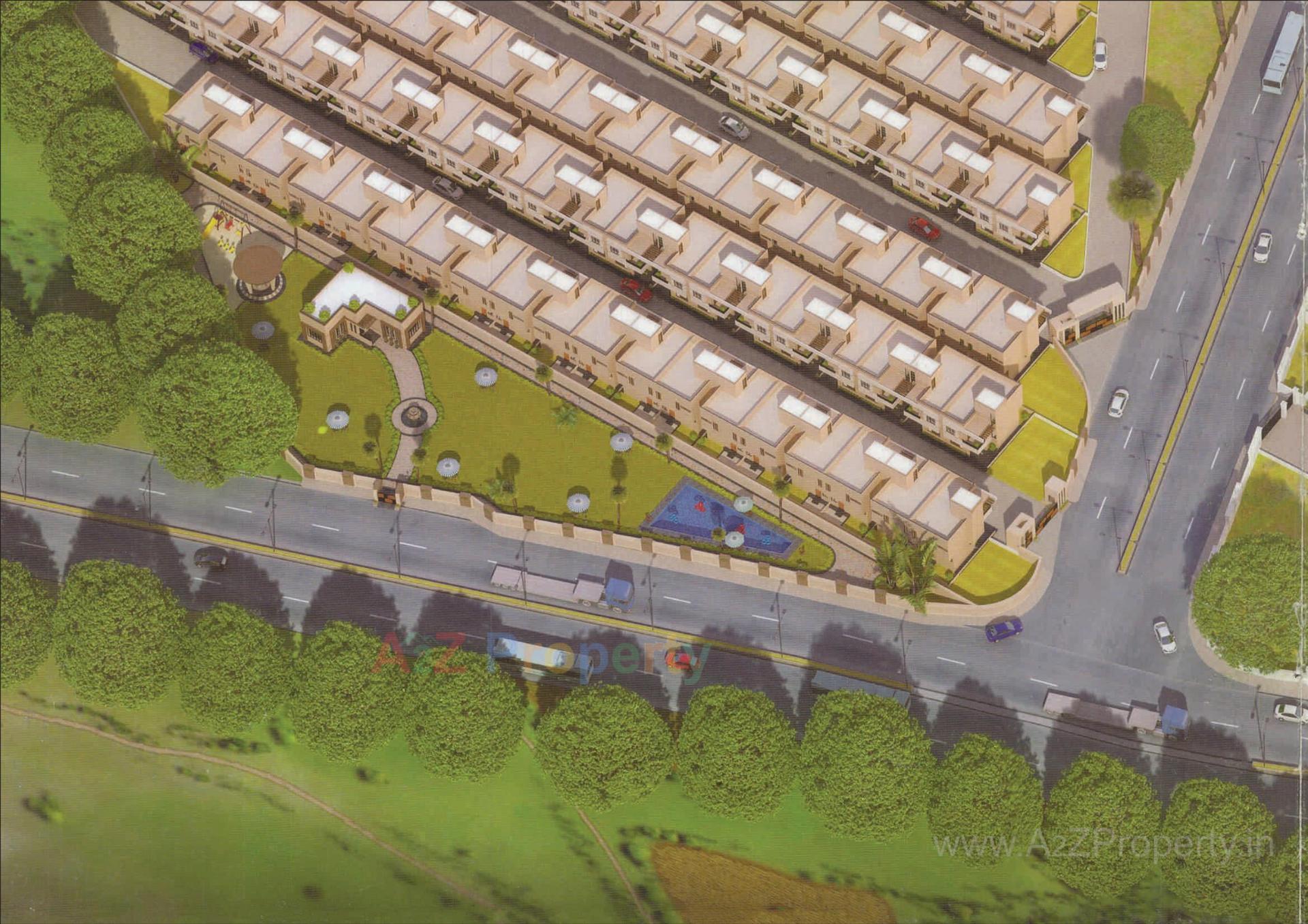 3D Elevation of real estate project Maniwood Residency located at Undera, Vadodara, Gujarat