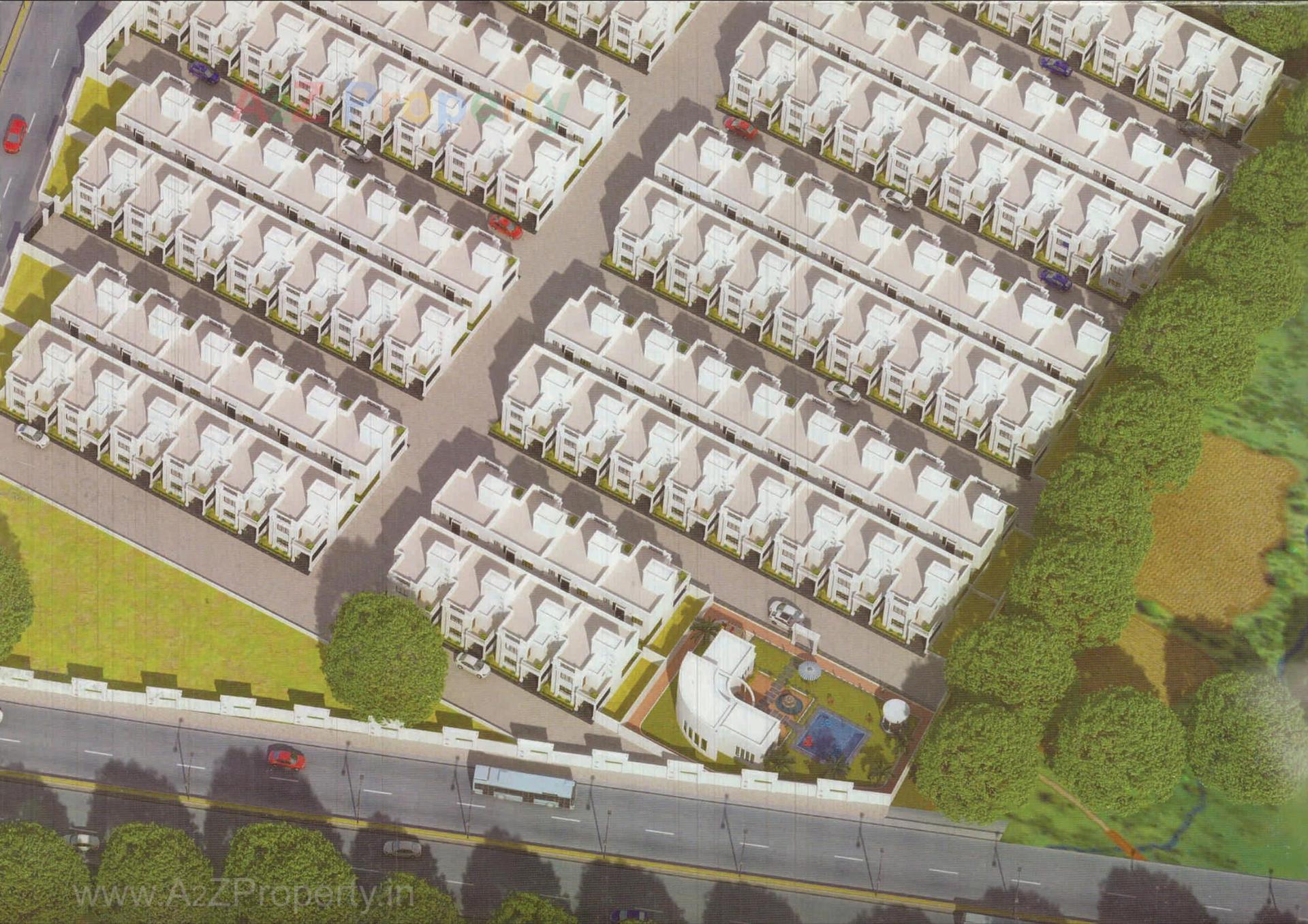 3D Elevation of real estate project Maniwood Residency located at Undera, Vadodara, Gujarat