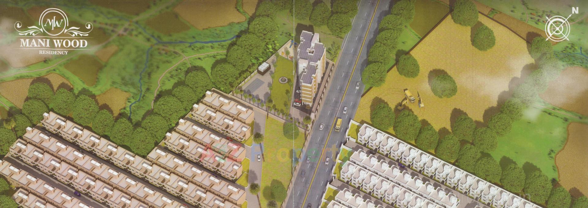 3D Elevation of real estate project Maniwood Residency located at Undera, Vadodara, Gujarat