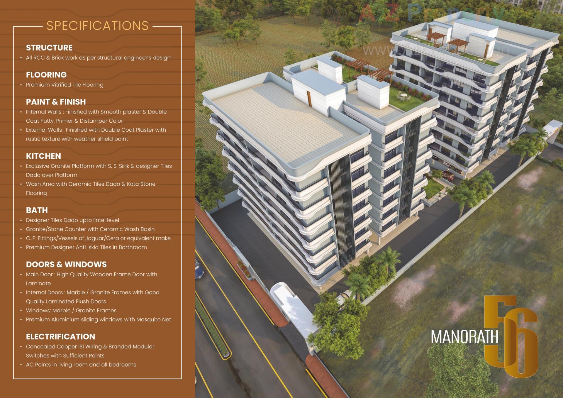 3D Elevation of real estate project Manorath located at Bhayali, Vadodara, Gujarat
