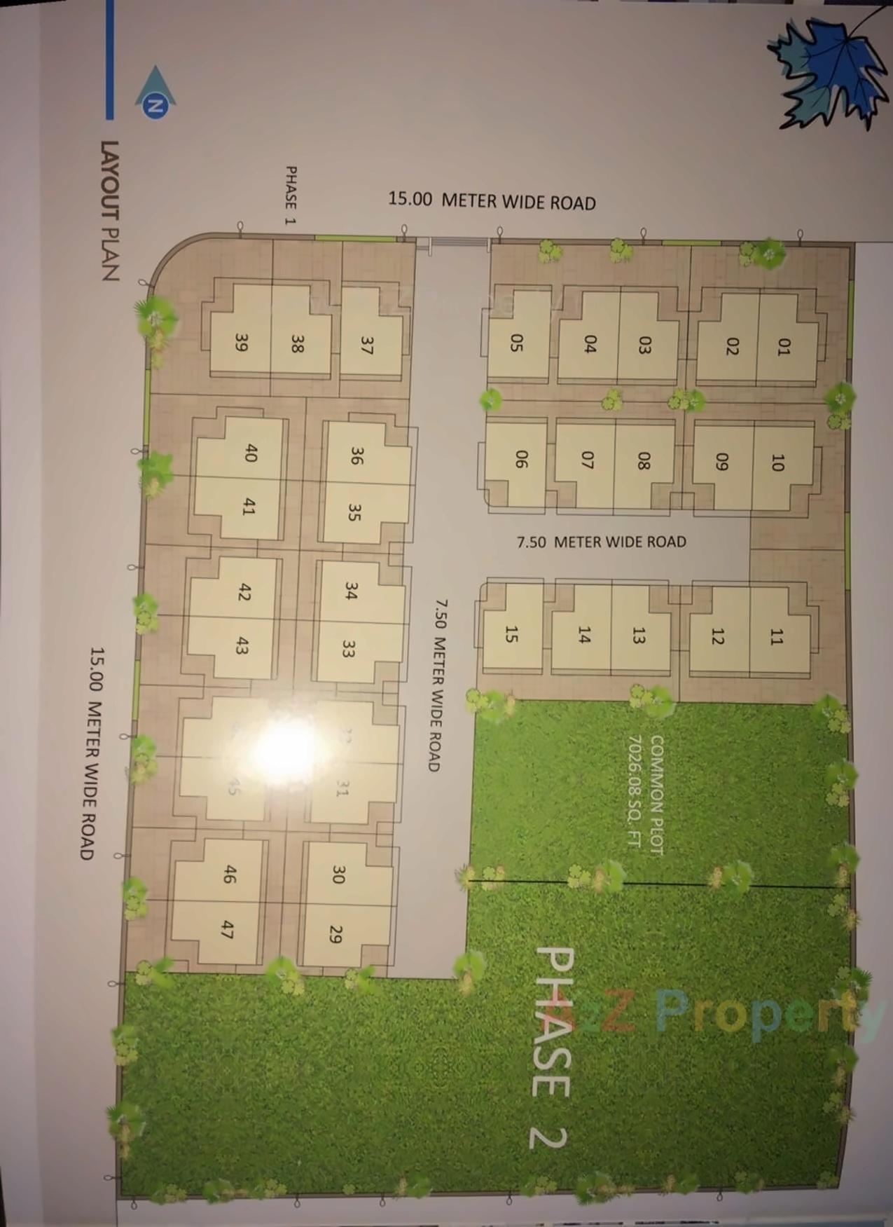 Layout of real estate project Maple Avenue located at Manjalpur, Vadodara, Gujarat