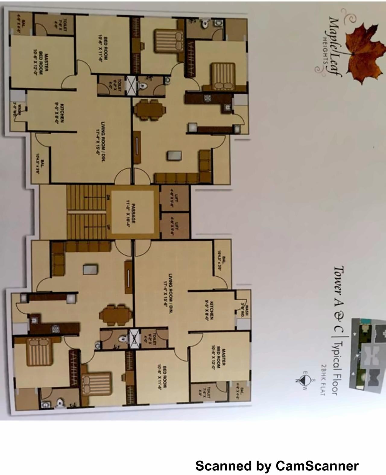 Layout of real estate project Maple Leaf Heights located at Bhayli, Vadodara, Gujarat