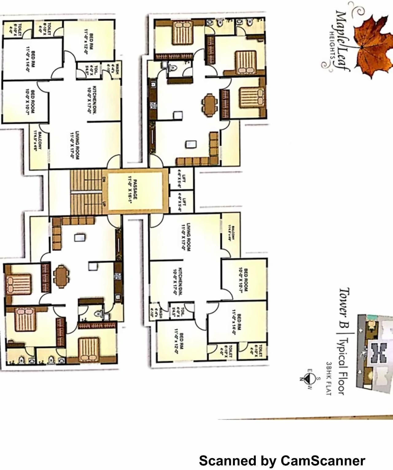 Layout of real estate project Maple Leaf Heights located at Bhayli, Vadodara, Gujarat