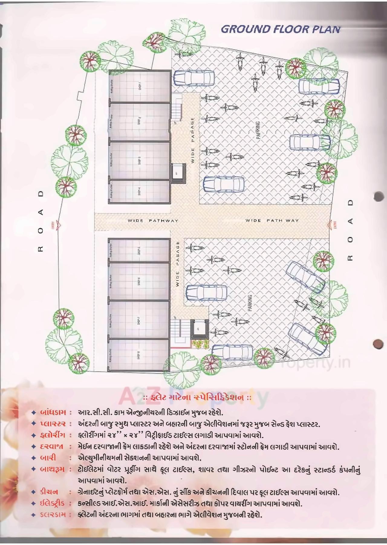 Layout of real estate project Maruti Avenue located at Kasba, Vadodara, Gujarat