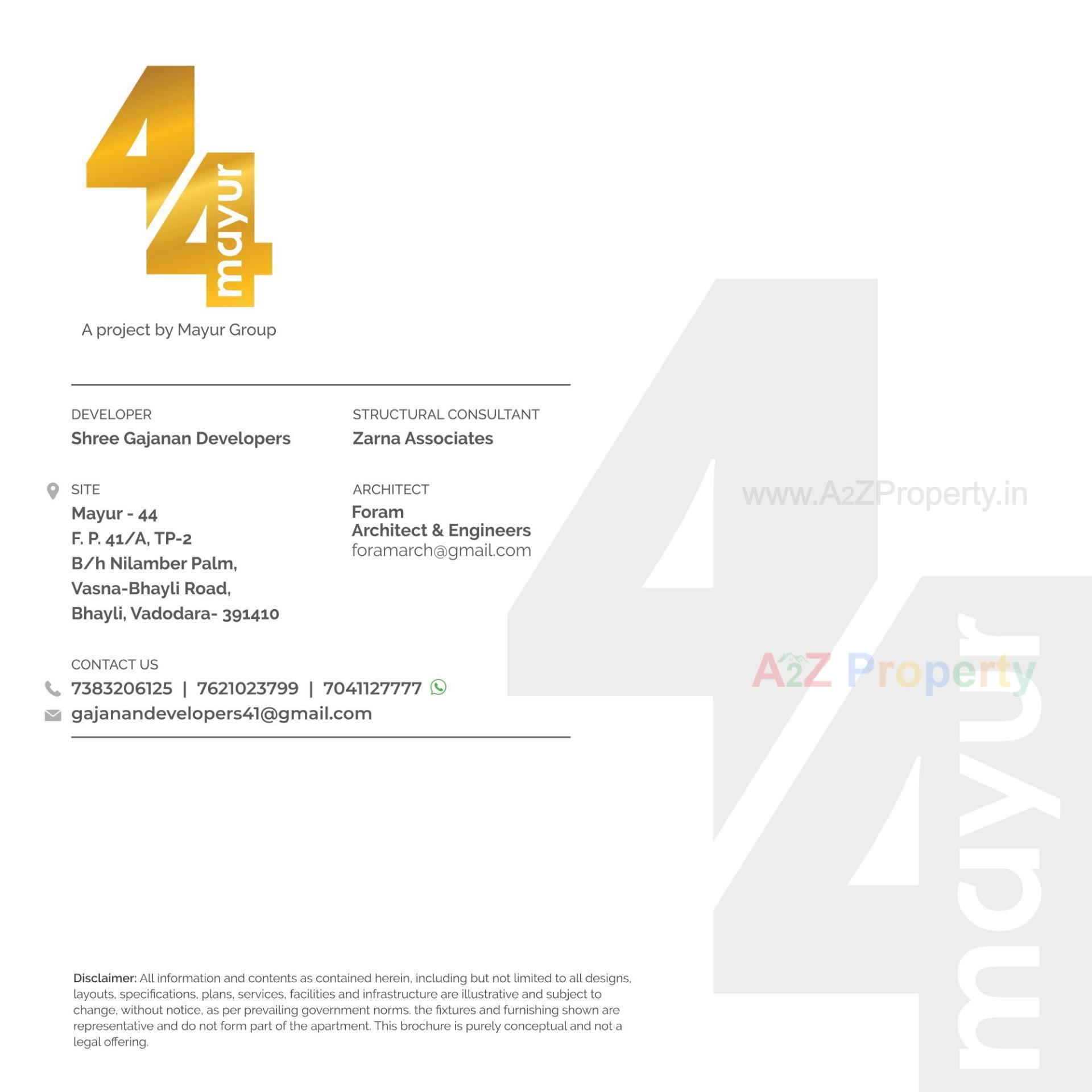  of real estate project Mayur located at Bhayli, Vadodara, Gujarat