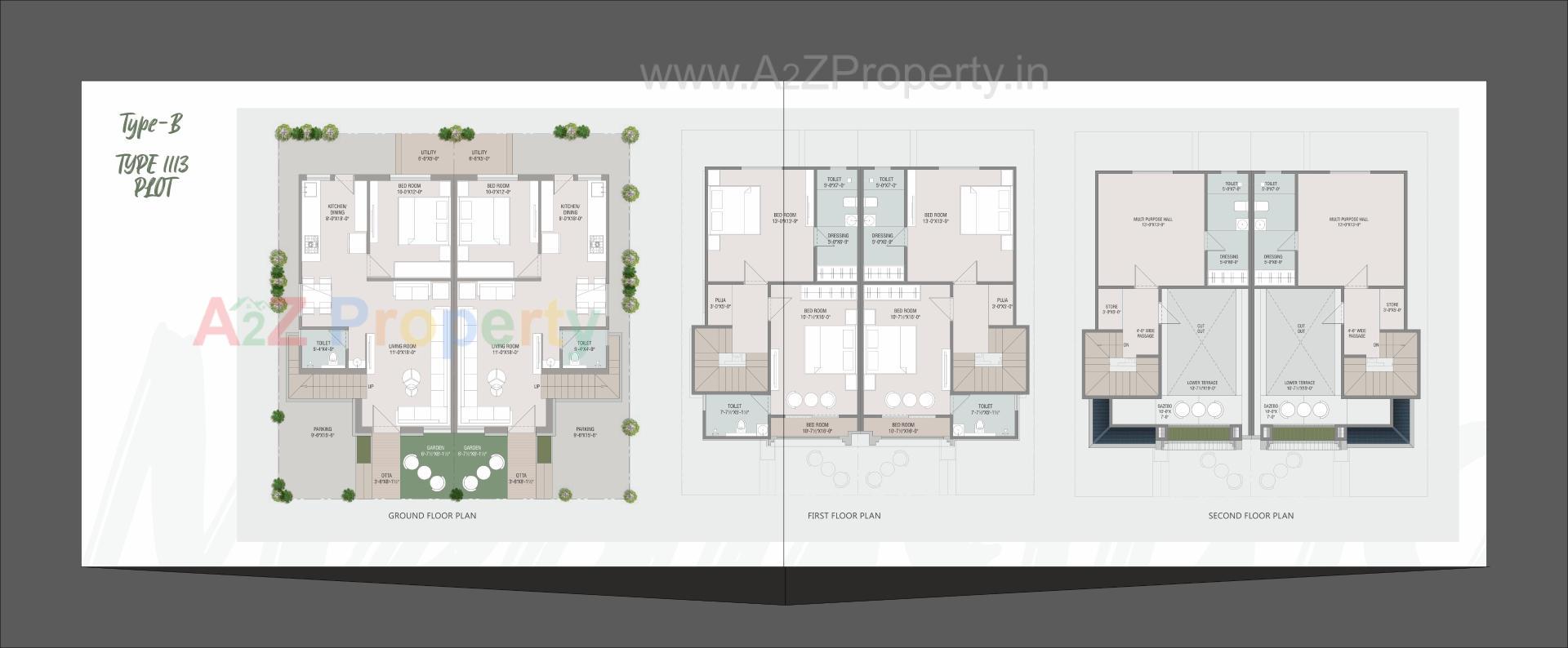 Layout of real estate project Meadows located at Bill, Vadodara, Gujarat