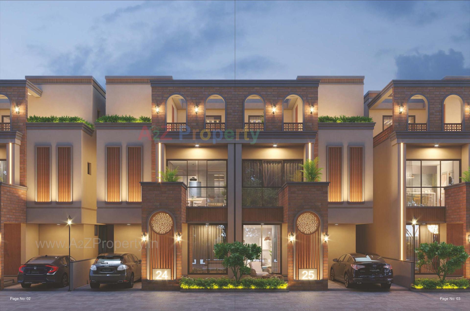 3D Elevation of real estate project Meadows Luxuria located at Bil, Vadodara, Gujarat
