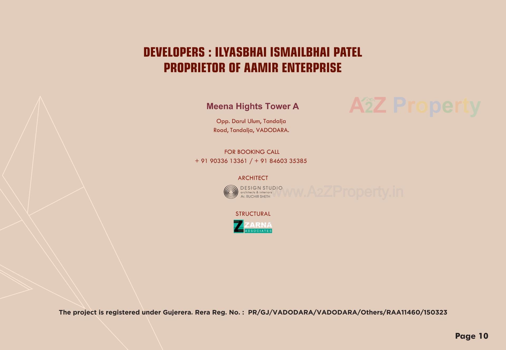  of real estate project Meena Heights Tower located at Tandalja, Vadodara, Gujarat