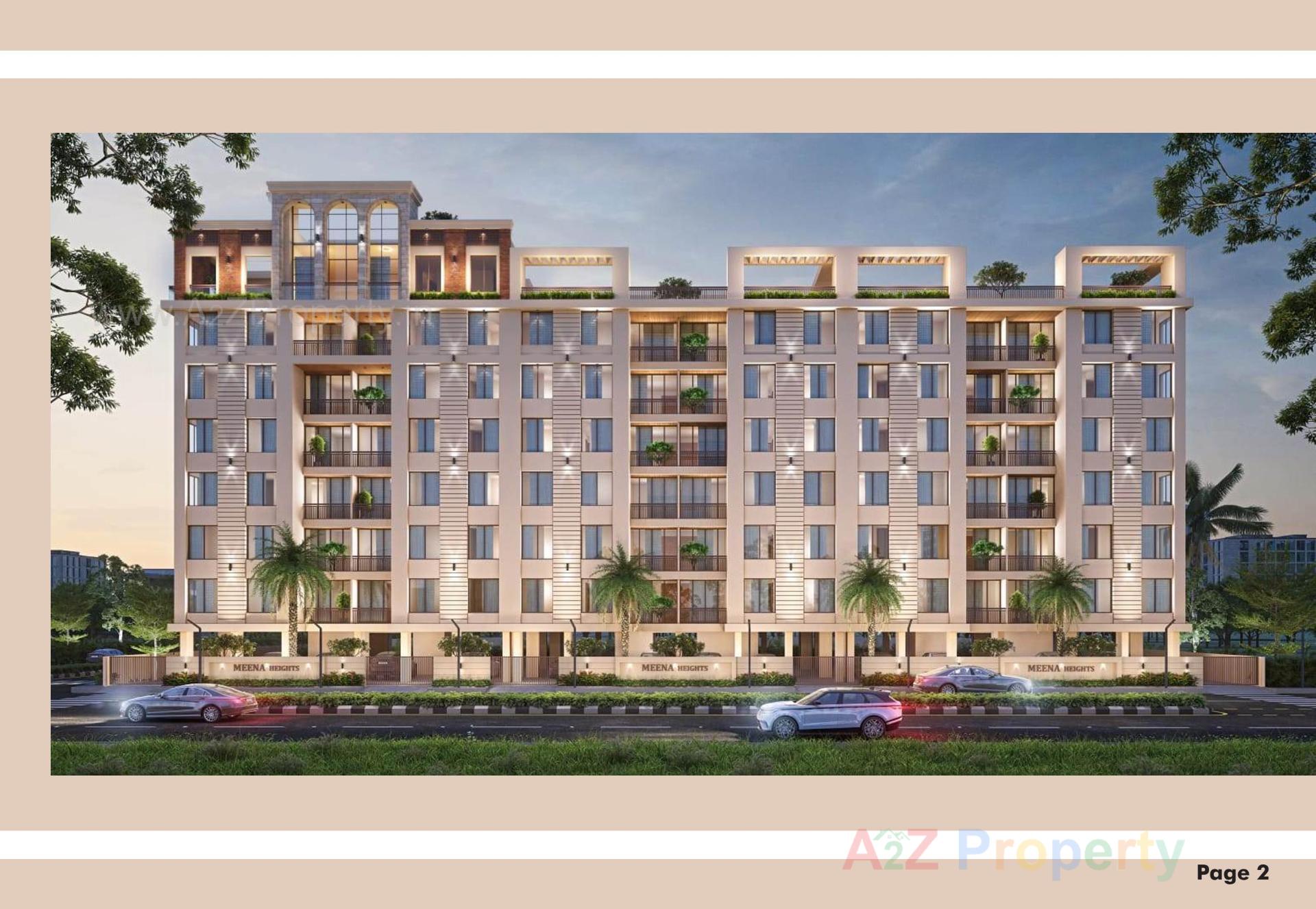 3D Elevation of real estate project Meena Heights Tower located at Tandalja, Vadodara, Gujarat