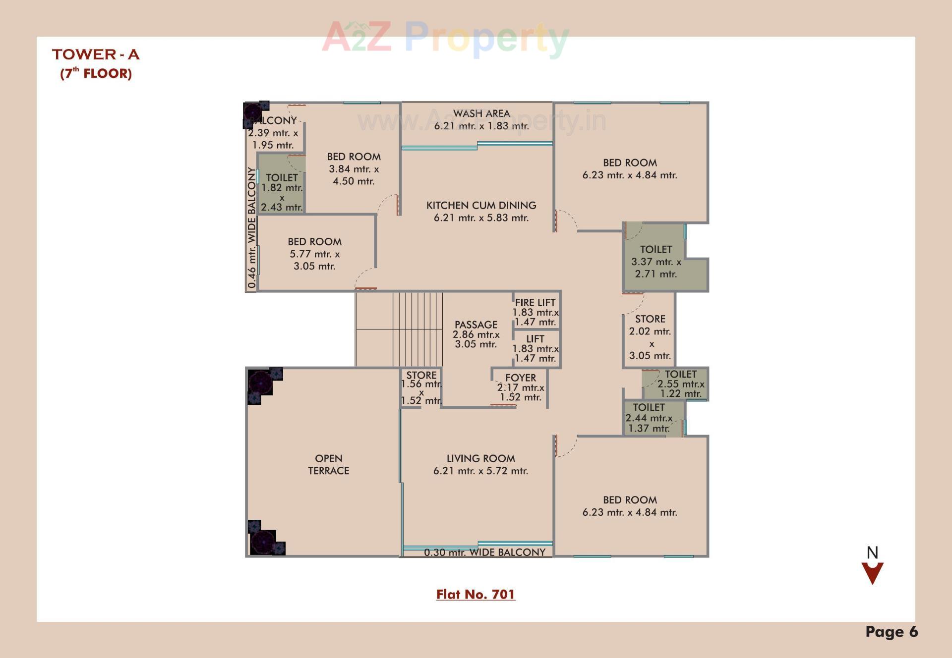 Layout of real estate project Meena Heights Tower located at Tandalja, Vadodara, Gujarat