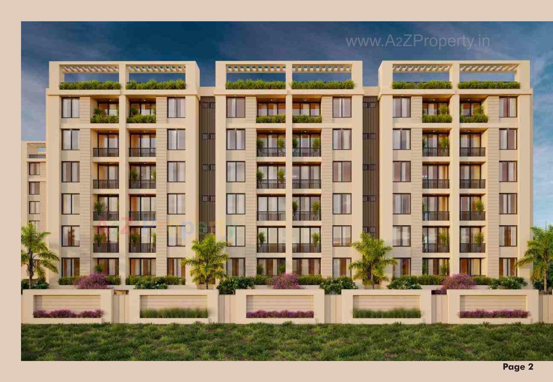 3D Elevation of real estate project Meena Heights Tower located at Tandalja, Vadodara, Gujarat