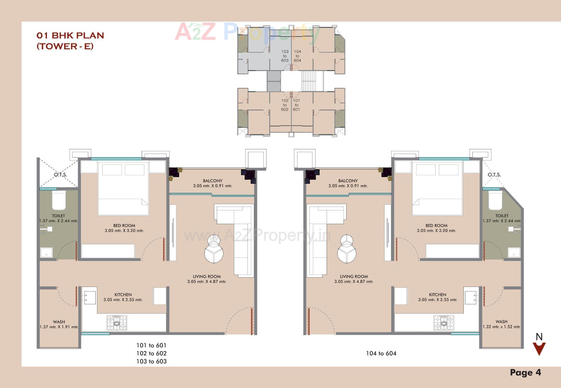 Layout of real estate project Meena Heights Tower located at Tandalja, Vadodara, Gujarat