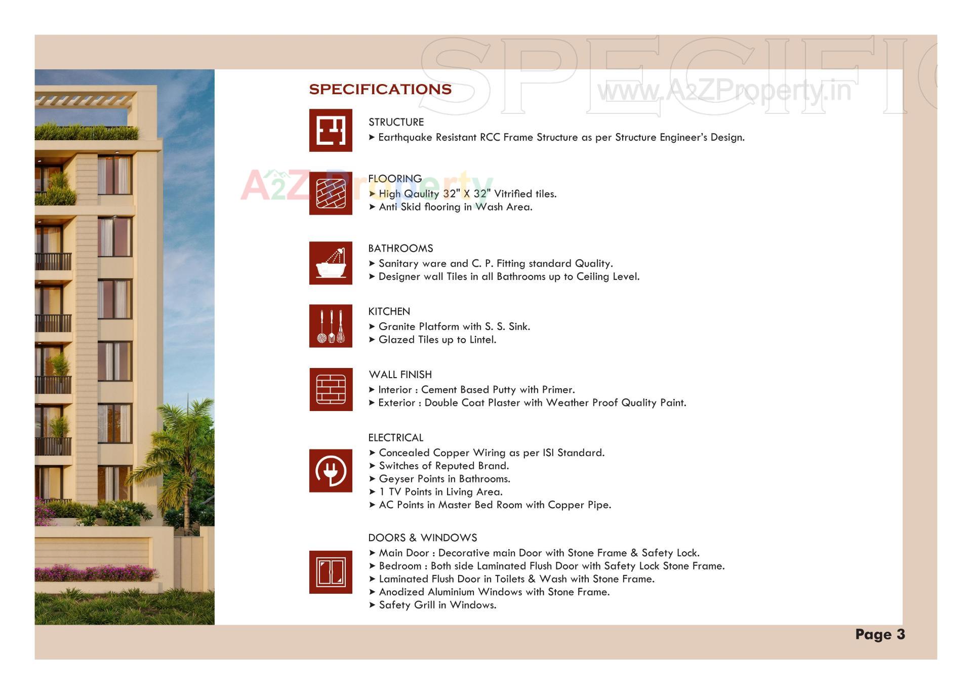  of real estate project Meena Heights Tower located at Tandalja, Vadodara, Gujarat