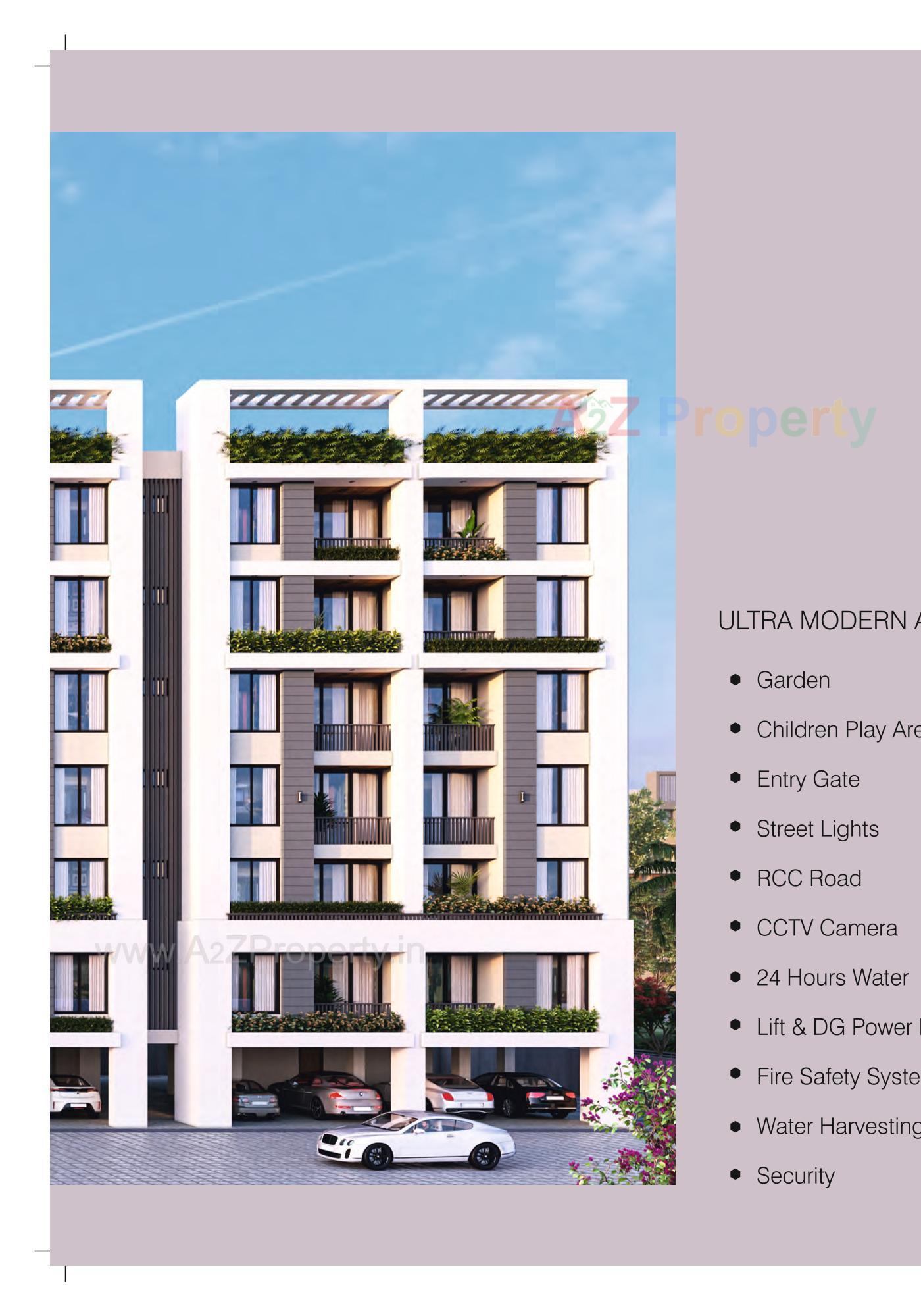 3D Elevation of real estate project Meena Heights located at Tandalja, Vadodara, Gujarat