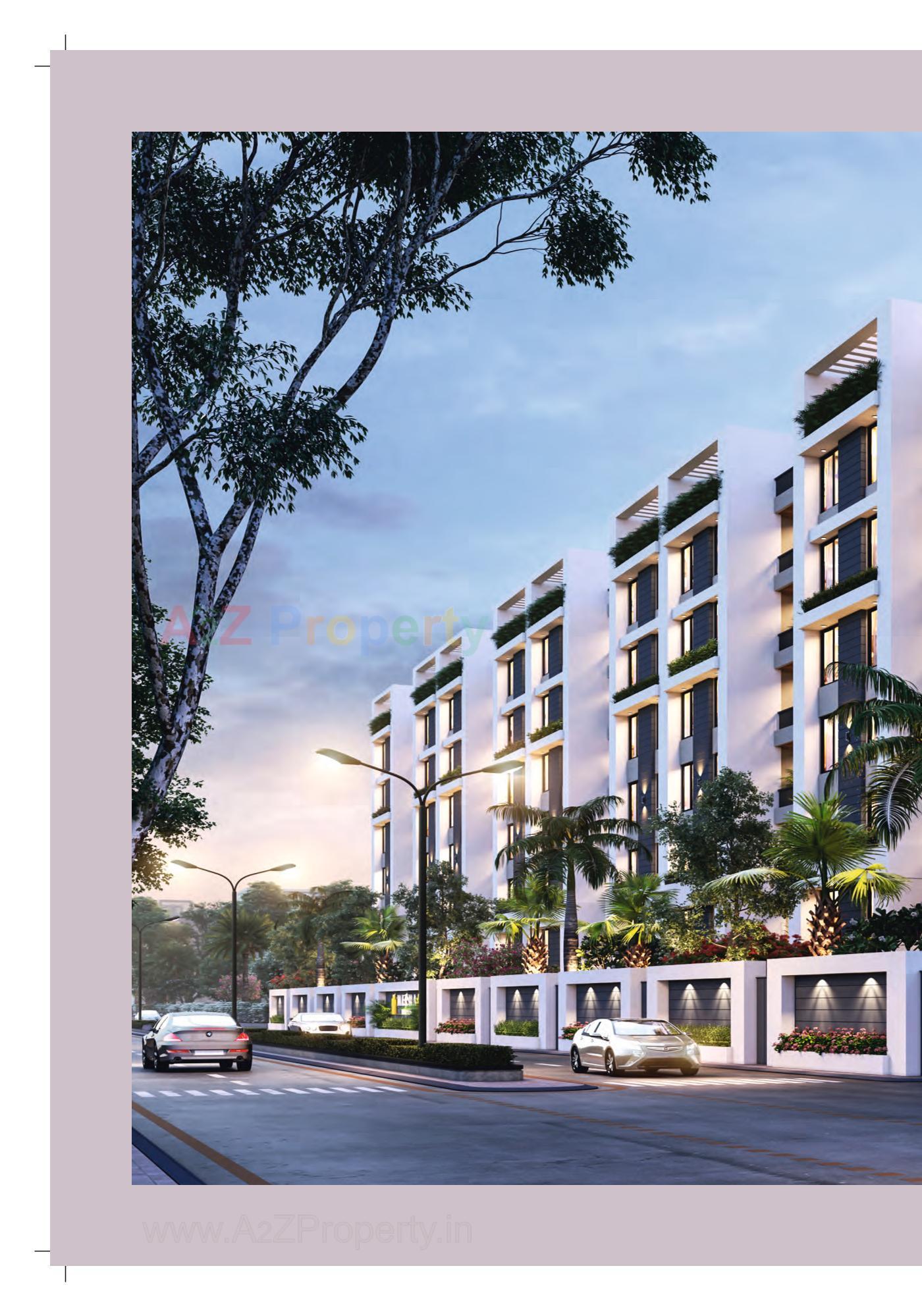 3D Elevation of real estate project Meena Heights located at Tandalja, Vadodara, Gujarat