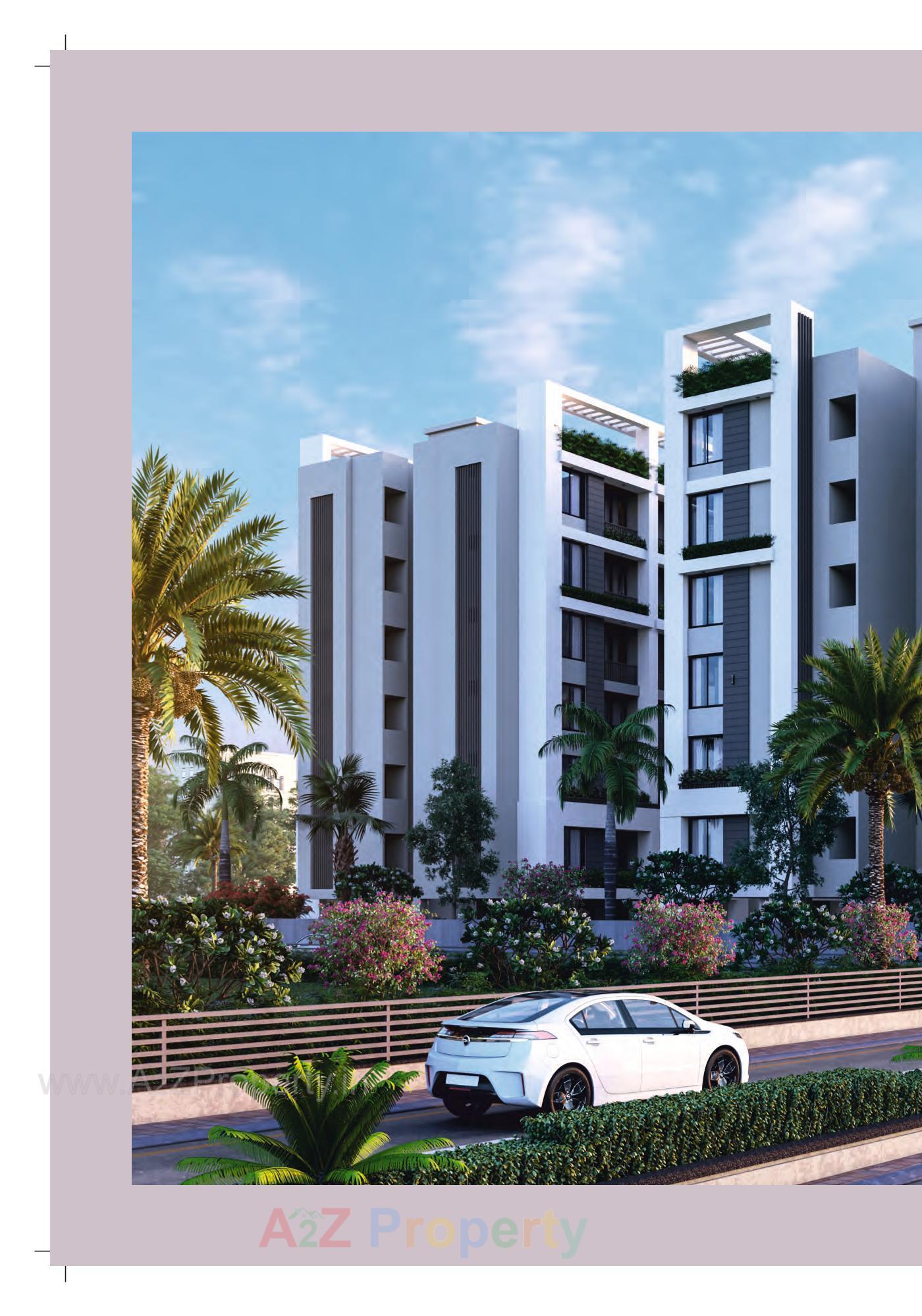3D Elevation of real estate project Meena Heights located at Tandalja, Vadodara, Gujarat