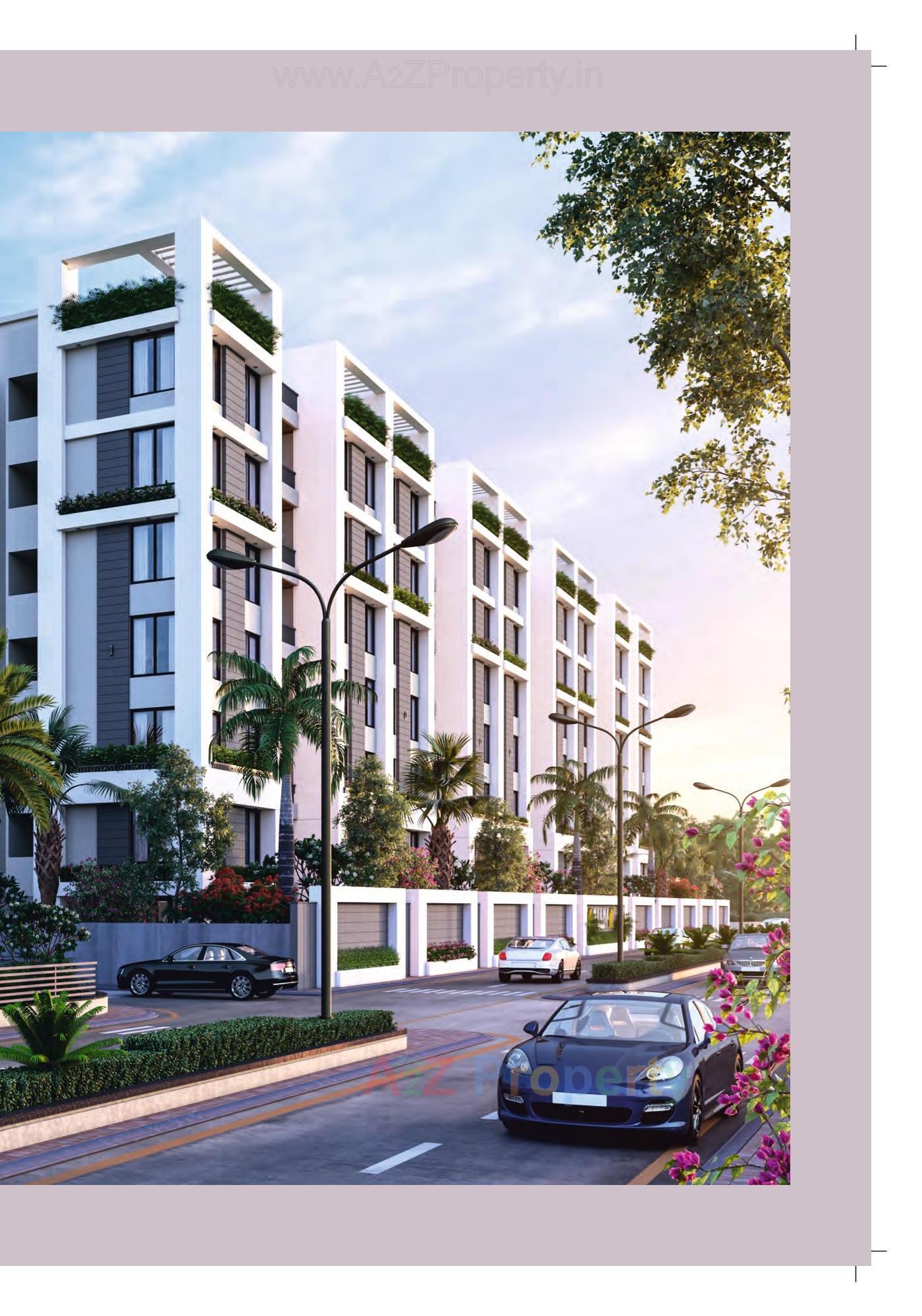 3D Elevation of real estate project Meena Heights located at Tandalja, Vadodara, Gujarat