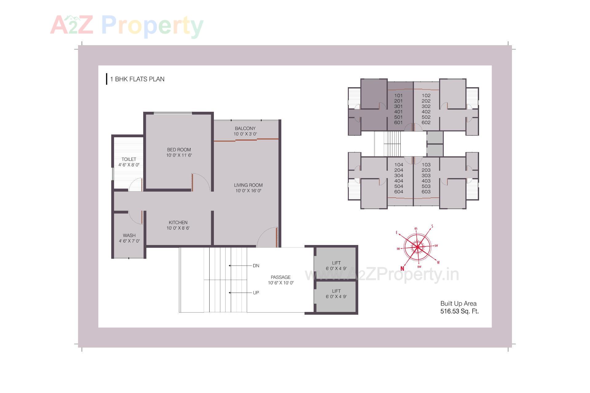 Layout of real estate project Meena Heights located at Tandalja, Vadodara, Gujarat