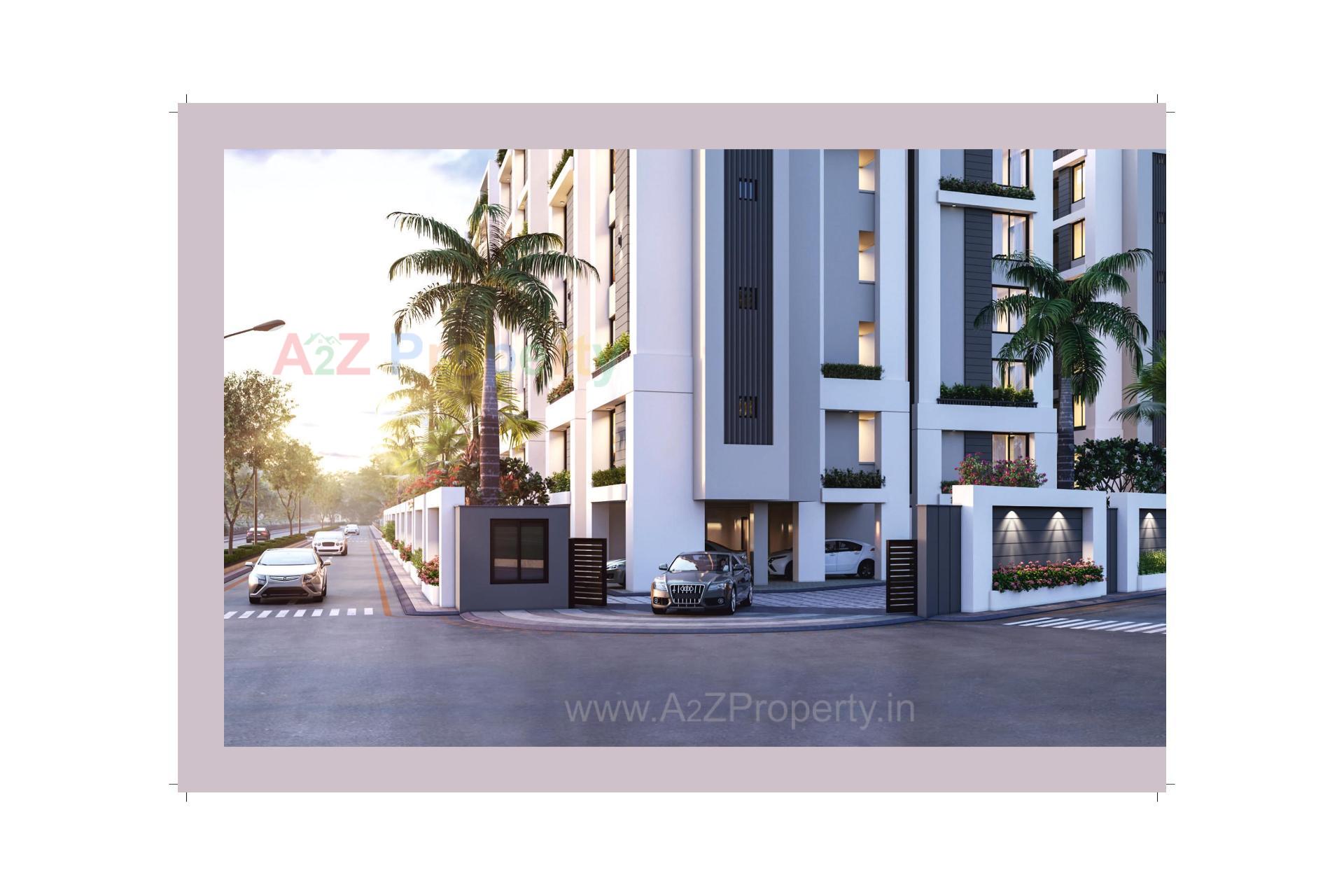 3D Elevation of real estate project Meena Heights located at Tandalja, Vadodara, Gujarat