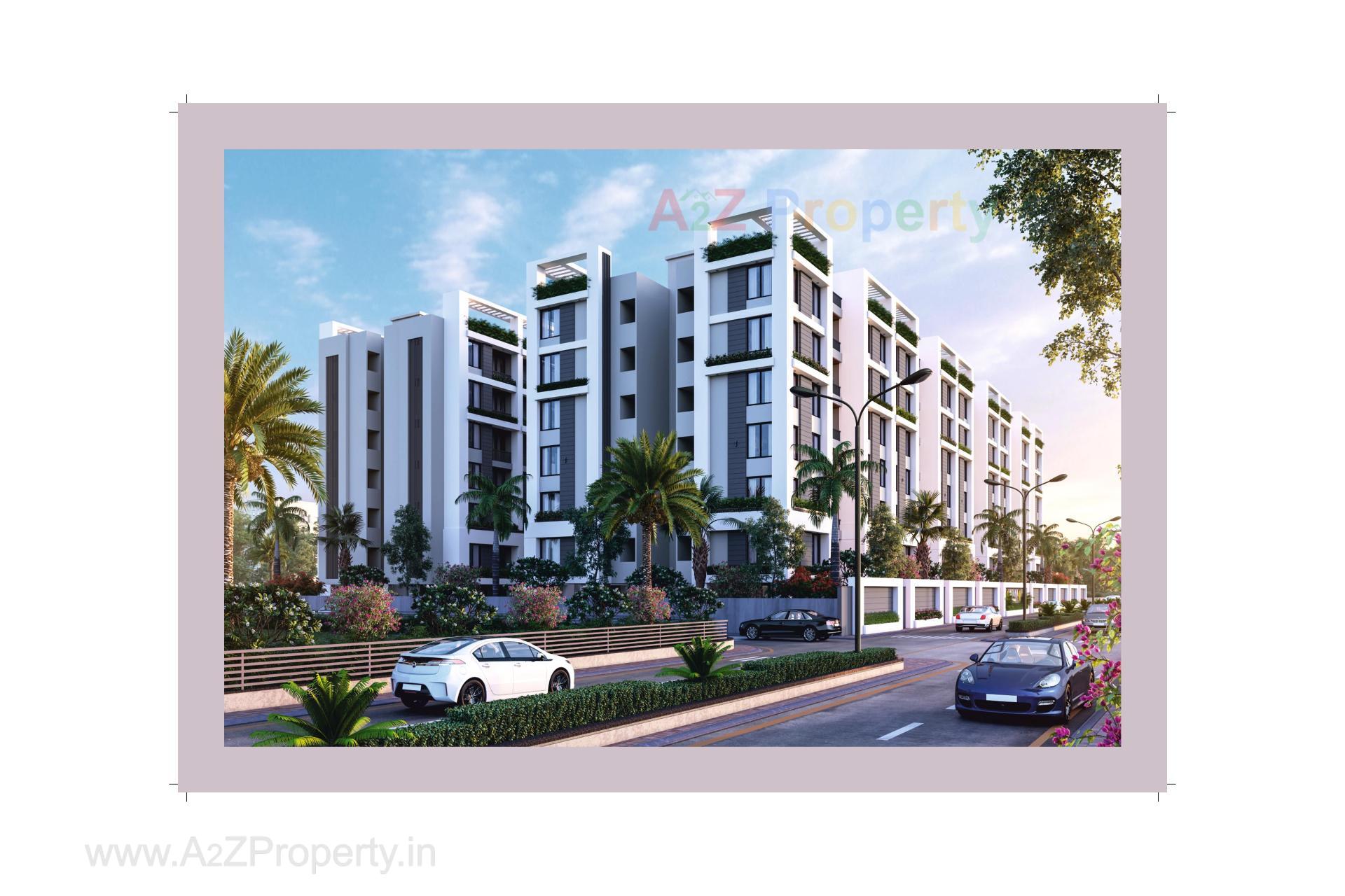 3D Elevation of real estate project Meena Heights located at Vadodara, Vadodara, Gujarat