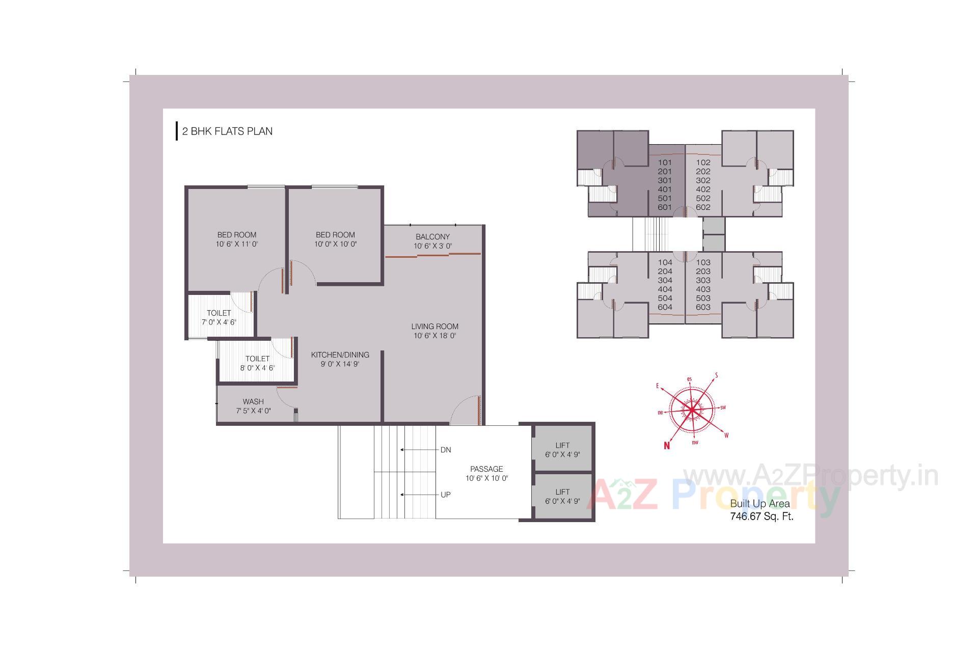Layout of real estate project Meena Heights located at Vadodara, Vadodara, Gujarat