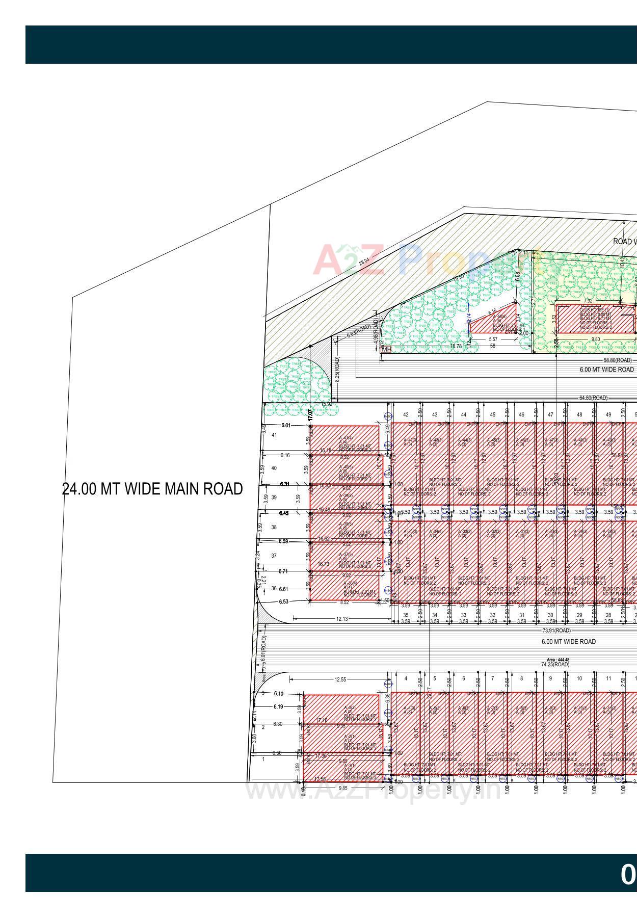 Layout of real estate project Meera 58 Duplex located at Padra, Vadodara, Gujarat