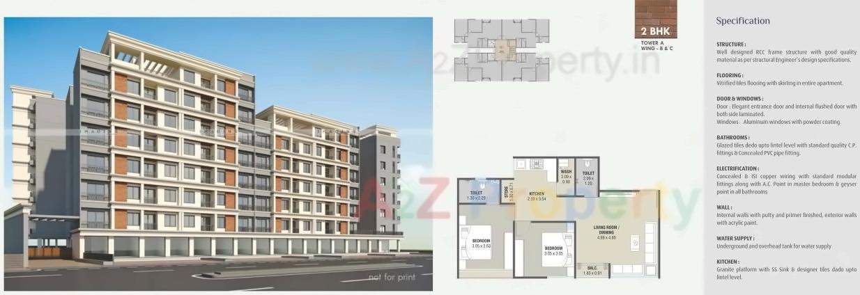  of real estate project Meet Residency located at Vadodara, Vadodara, Gujarat