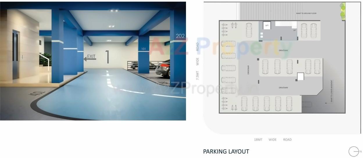 Layout of real estate project Meraki One located at Kasba, Vadodara, Gujarat