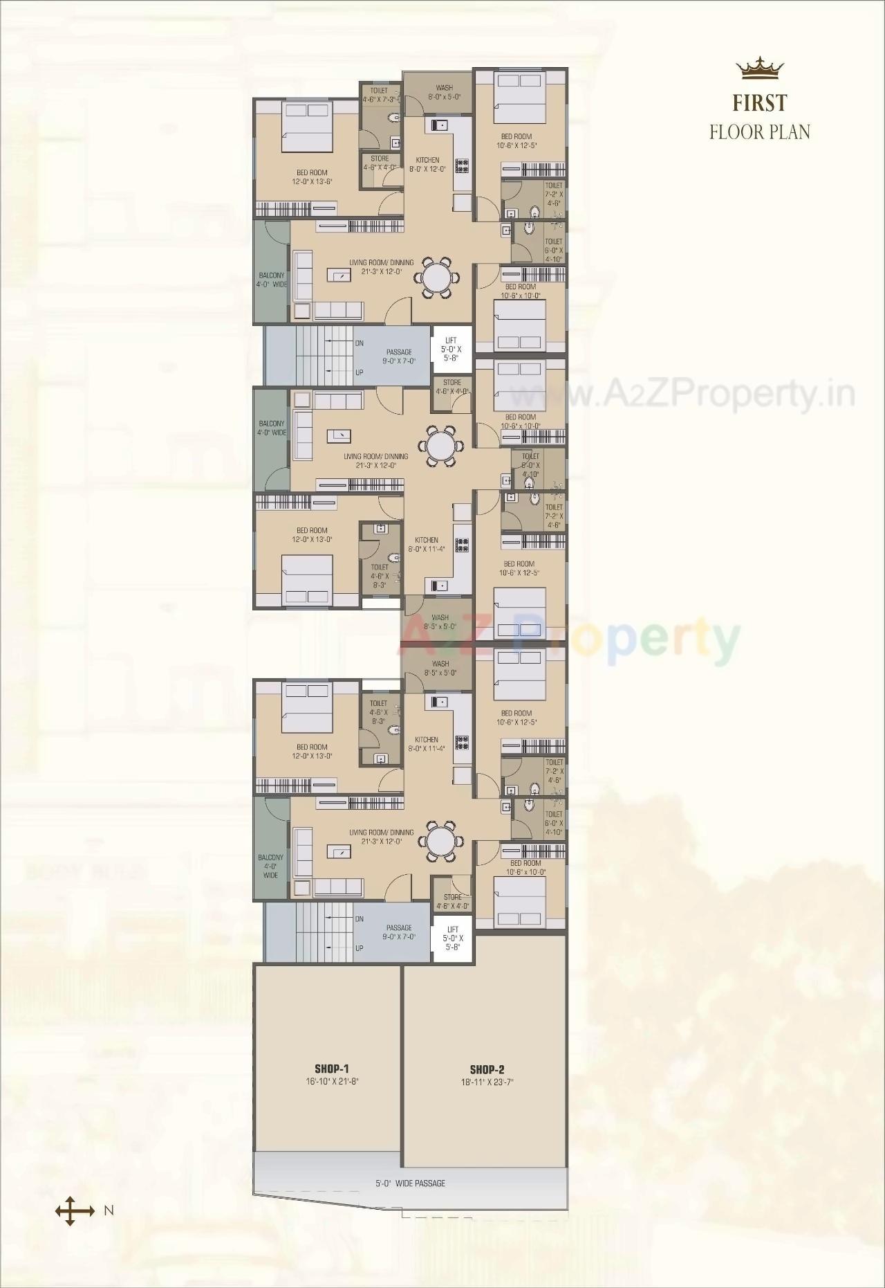 Layout of real estate project Meridian Regalia located at Atladara, Vadodara, Gujarat