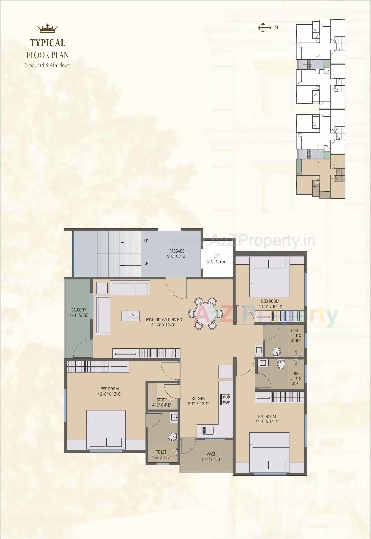 Layout of real estate project Meridian Regalia located at Atladara, Vadodara, Gujarat