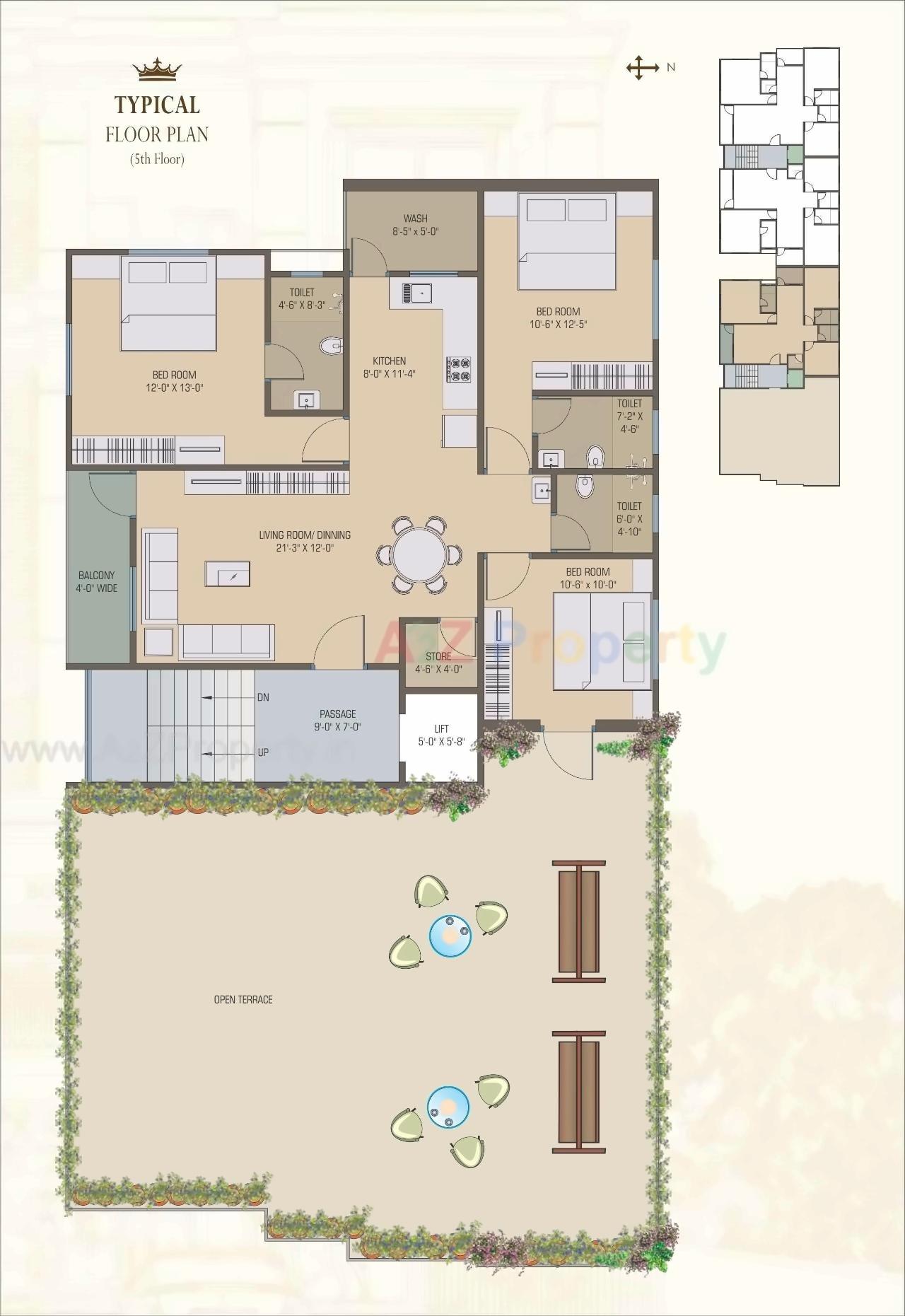 Layout of real estate project Meridian Regalia located at Atladara, Vadodara, Gujarat