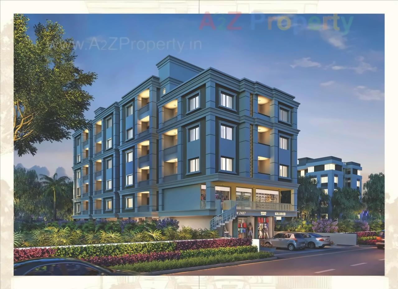 3D Elevation of real estate project Meridian Regalia located at Atladara, Vadodara, Gujarat