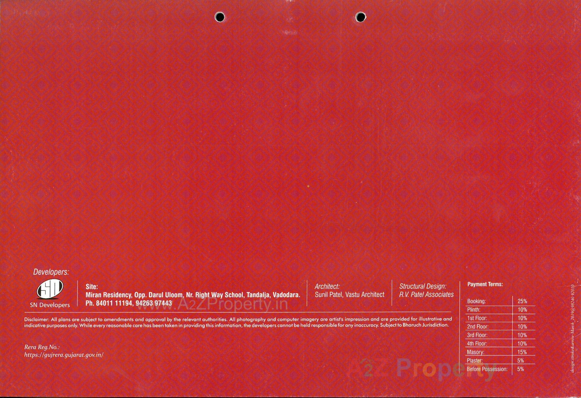  of real estate project Miran Residency located at Tandalaja, Vadodara, Gujarat