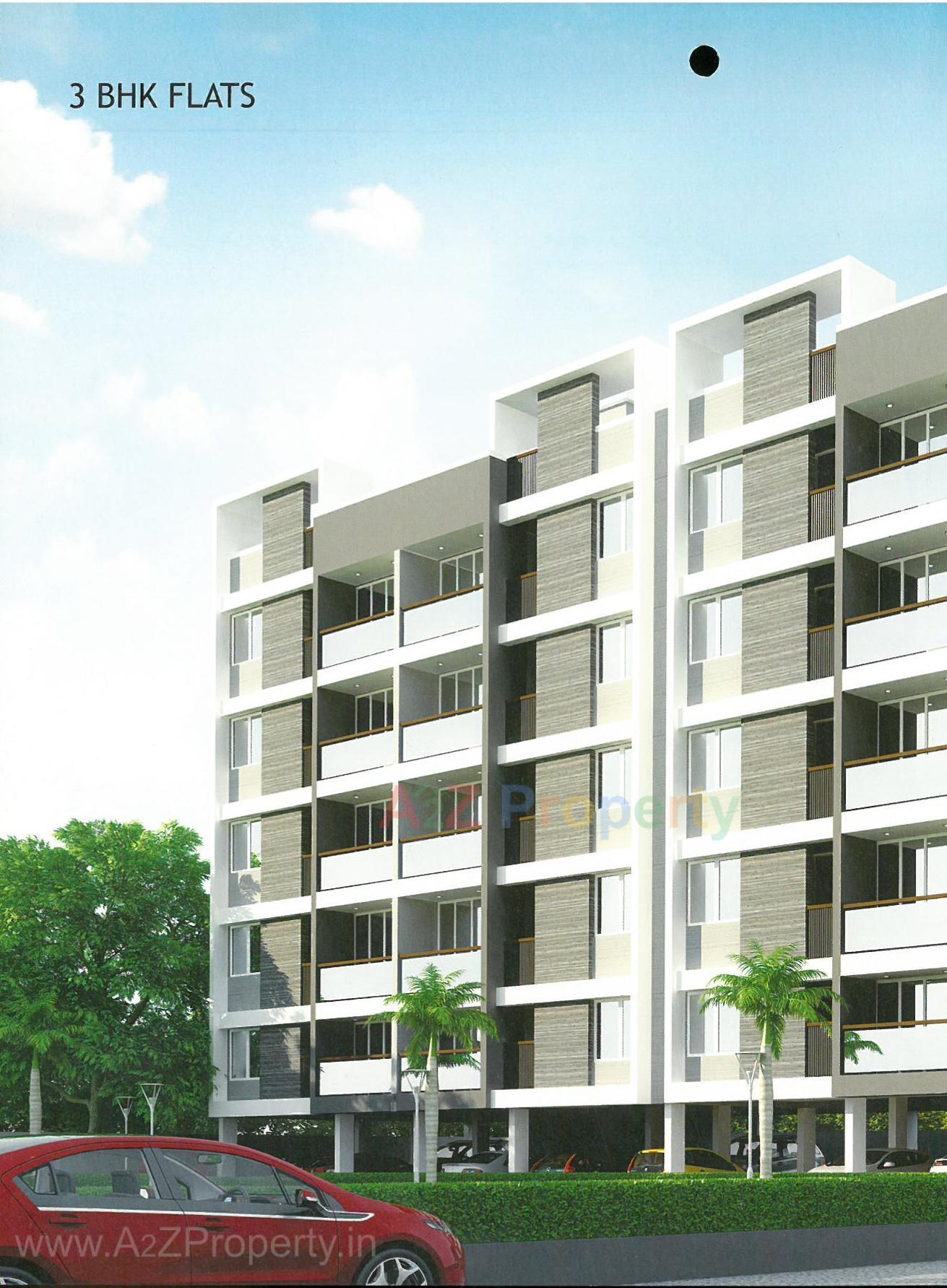 3D Elevation of real estate project Miran Residency located at Tandalaja, Vadodara, Gujarat
