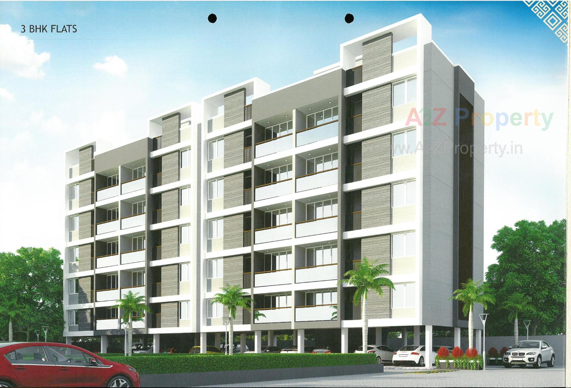 3D Elevation of real estate project Miran Residency located at Tandalaja, Vadodara, Gujarat
